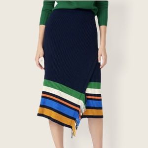 NWT J. CREW Fringed Sweater Wrap Skirt Size Med